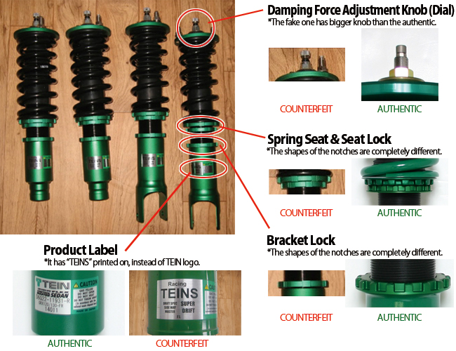 Differences between the authentic TEIN products and the fake products