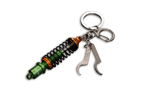 DAMPER KEY CHAIN (GOLD/GREEN)