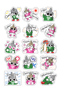 DAMPACHI AND DAMPATTY STICKER SHEET