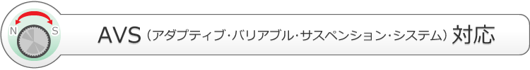 アダプティブ・バリアブル・サスペンション・システム(AVS)対応